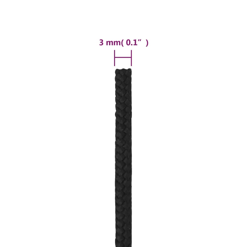 Boottouw 3 mm 25 m polypropeen zwart is nu te koop bij PeponiXL, paradijselijk wonen!