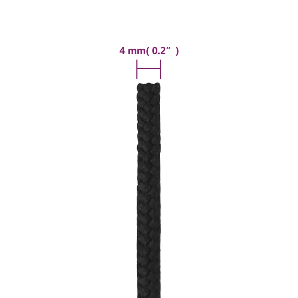 Boottouw 4 mm 25 m polypropeen zwart is nu te koop bij PeponiXL, paradijselijk wonen!