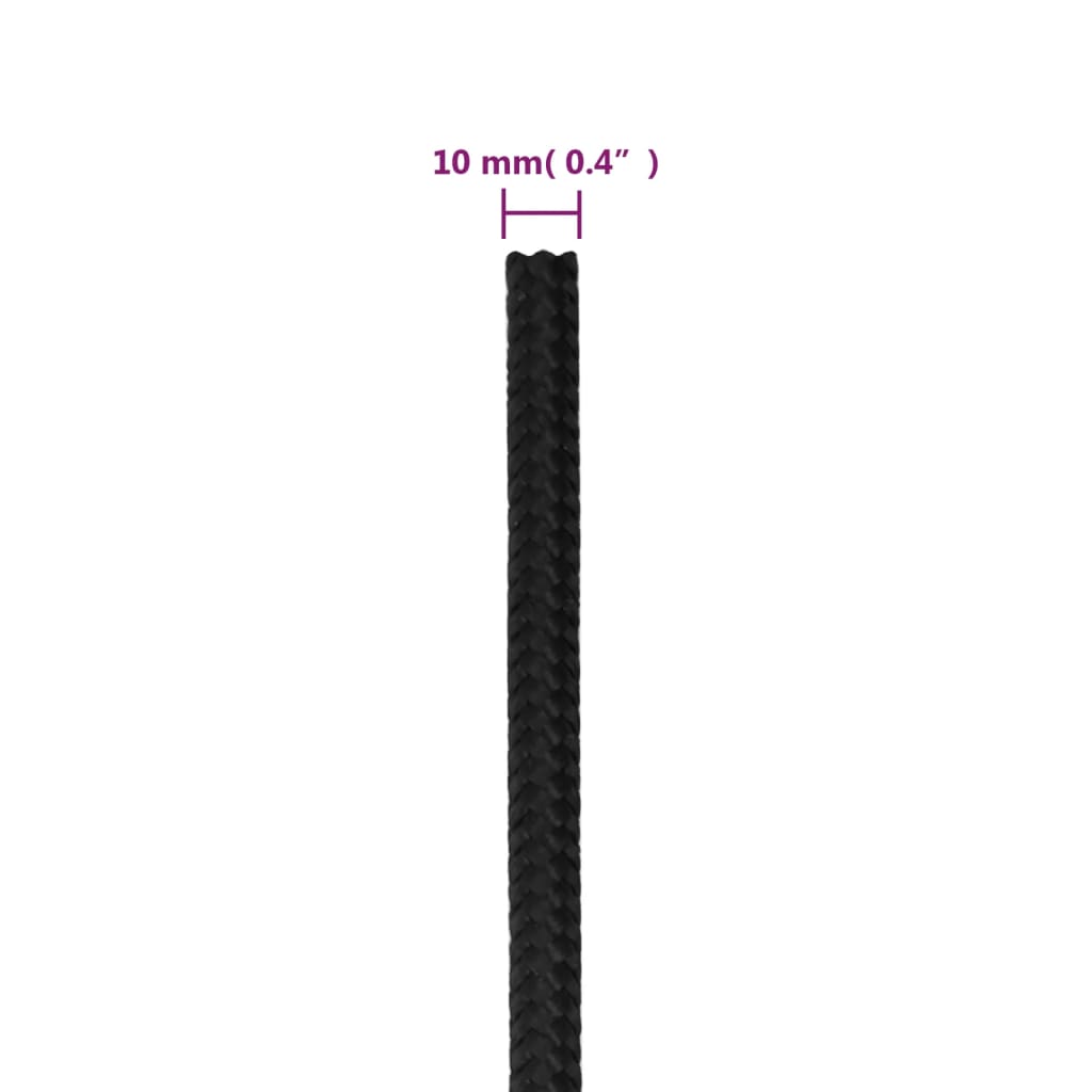 Boottouw 10 mm 25 m polypropeen zwart is nu te koop bij PeponiXL, paradijselijk wonen!