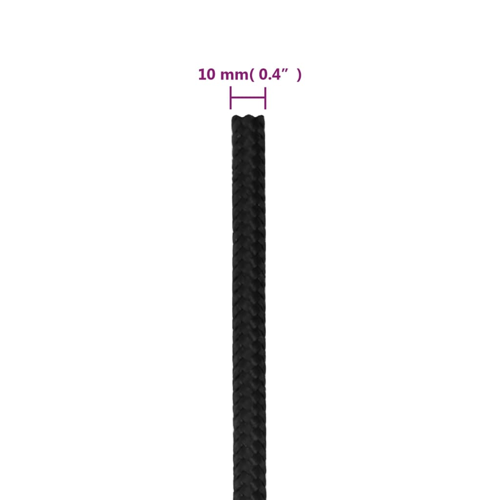 Boottouw 10 mm 50 m polypropeen zwart is nu te koop bij PeponiXL, paradijselijk wonen!