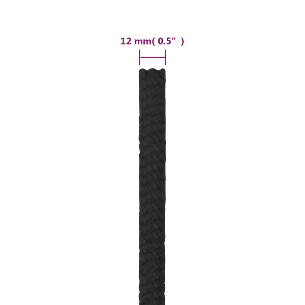 Boottouw 12 mm 250 m polypropeen zwart is nu te koop bij PeponiXL, paradijselijk wonen!