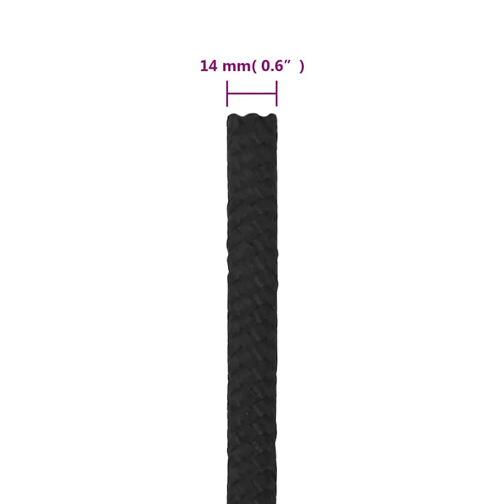 Boottouw 14 mm 50 m polypropeen zwart is nu te koop bij PeponiXL, paradijselijk wonen!