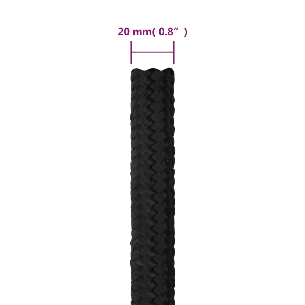 Boottouw 20 mm 25 m polypropeen zwart is nu te koop bij PeponiXL, paradijselijk wonen!