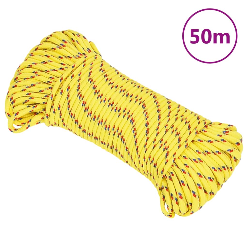 Boottouw 4 mm 50 m polypropyleen geel is nu te koop bij PeponiXL, paradijselijk wonen!