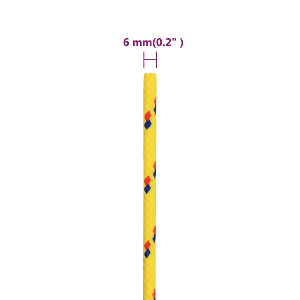Boottouw 6 mm 25 m polypropyleen geel is nu te koop bij PeponiXL, paradijselijk wonen!