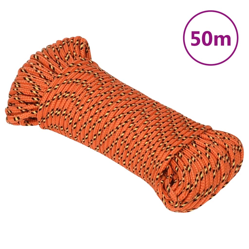 Boottouw 4 mm 50 m polypropyleen oranje is nu te koop bij PeponiXL, paradijselijk wonen!