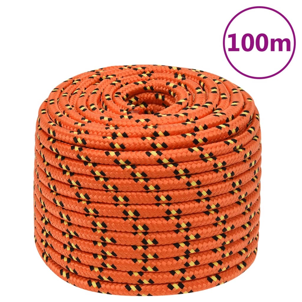 Boottouw 12 mm 100 m polypropyleen oranje is nu te koop bij PeponiXL, paradijselijk wonen!