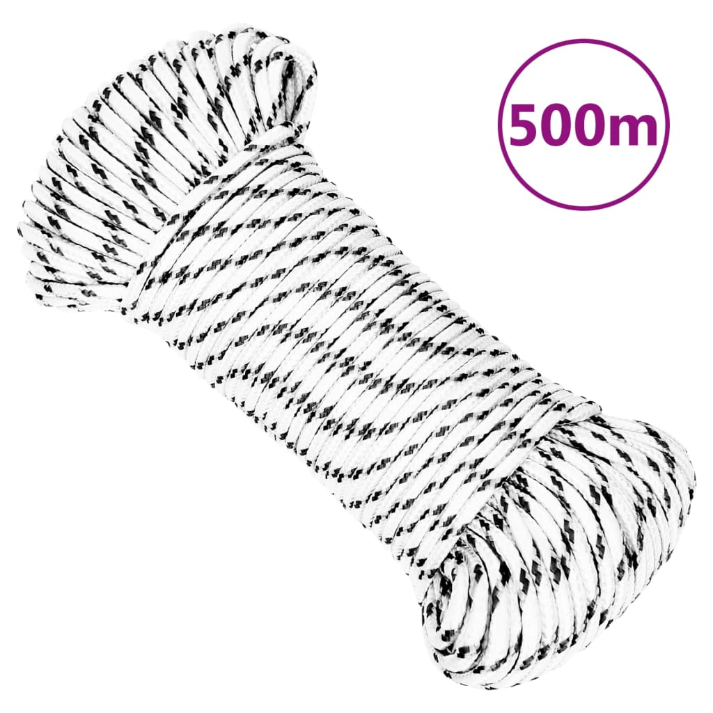 Boottouw gevlochten 5 mm x 500 m polyester wit is nu te koop bij PeponiXL, paradijselijk wonen!