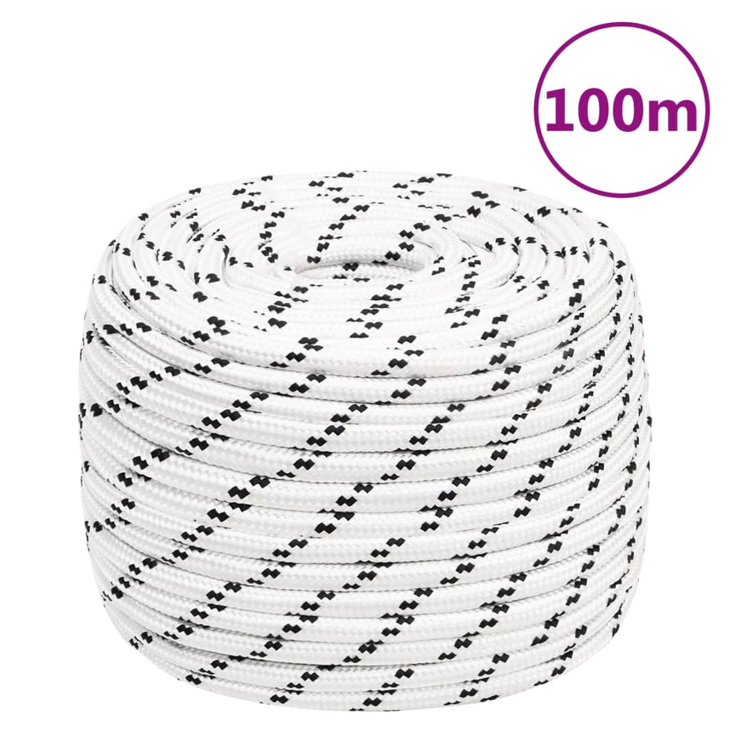 Boottouw gevlochten 12 mmx100 m polyester wit is nu te koop bij PeponiXL, paradijselijk wonen!