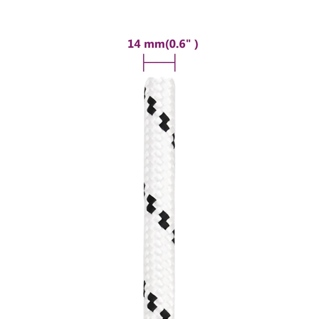 Boottouw gevlochten 14 mmx25 m polyester wit is nu te koop bij PeponiXL, paradijselijk wonen!