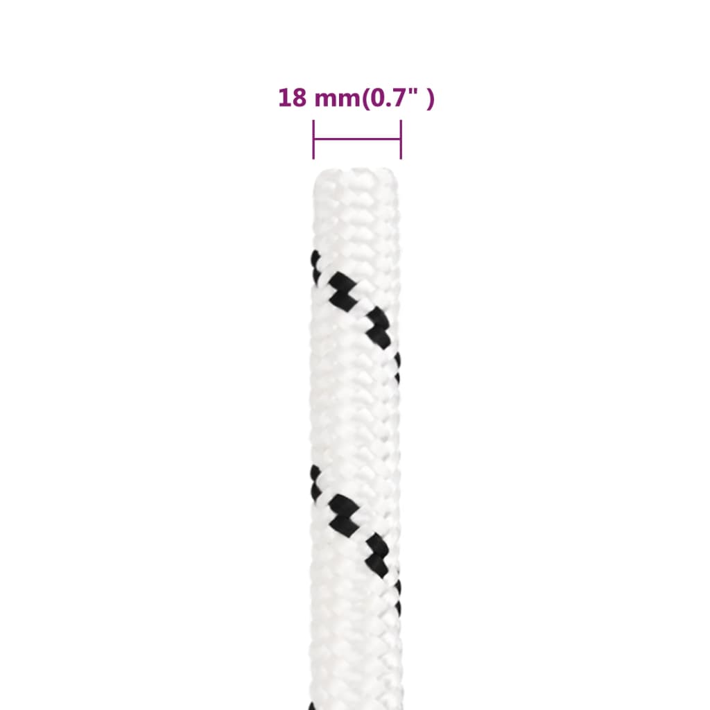 Boottouw gevlochten 18 mmx25 m polyester wit is nu te koop bij PeponiXL, paradijselijk wonen!