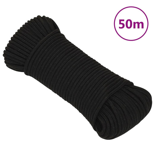 Werktouw 3 mm 50 m polyester zwart is nu te koop bij PeponiXL, paradijselijk wonen!