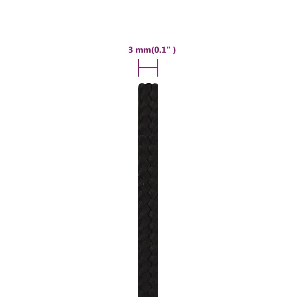 Werktouw 3 mm 50 m polyester zwart is nu te koop bij PeponiXL, paradijselijk wonen!