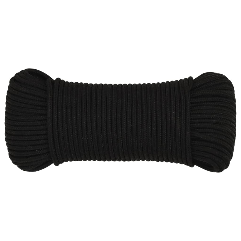 Werktouw 4 mm 50 m polyester zwart is nu te koop bij PeponiXL, paradijselijk wonen!
