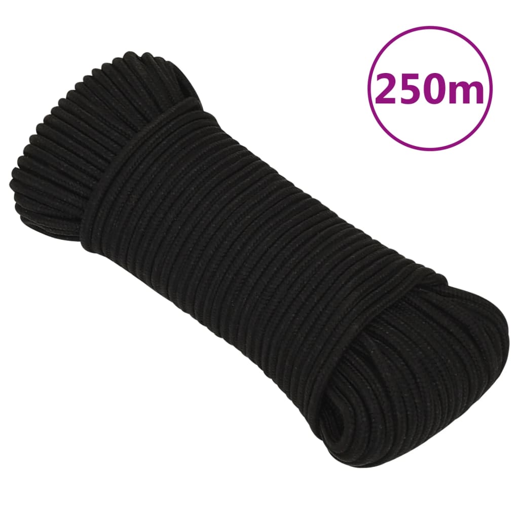 Werktouw 4 mm 250 m polyester zwart is nu te koop bij PeponiXL, paradijselijk wonen!