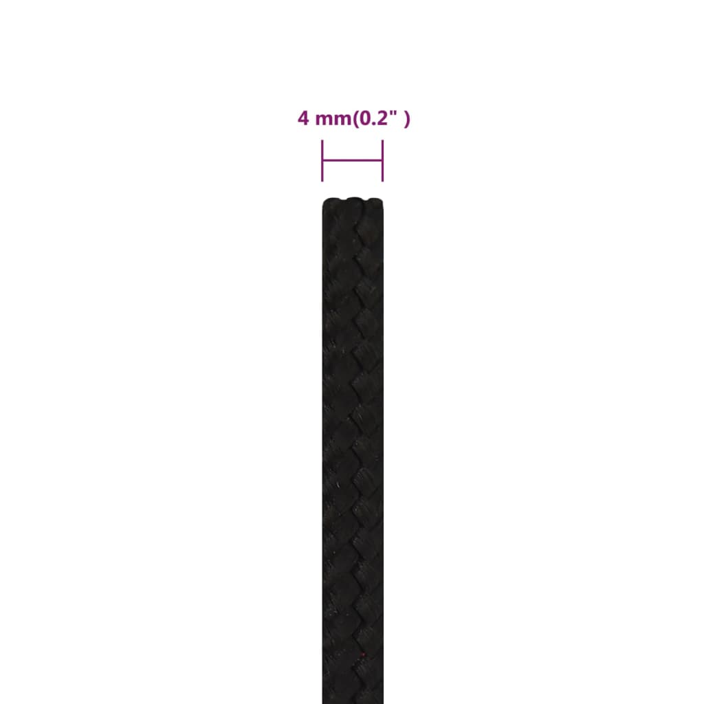 Werktouw 4 mm 250 m polyester zwart is nu te koop bij PeponiXL, paradijselijk wonen!