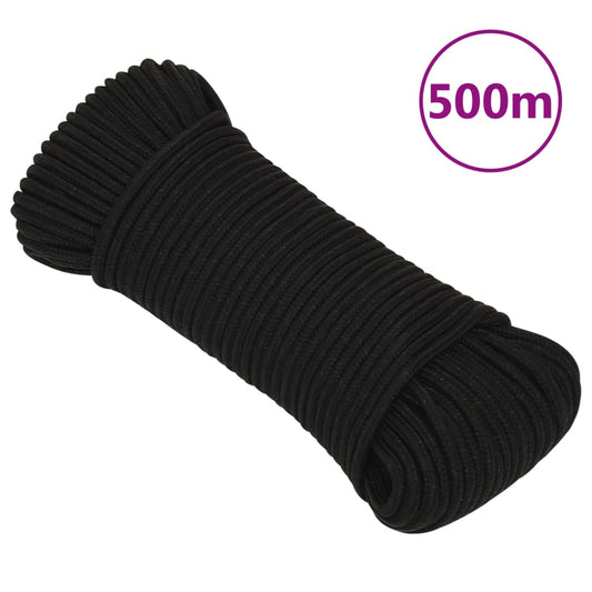 Werktouw 4 mm 500 m polyester zwart is nu te koop bij PeponiXL, paradijselijk wonen!