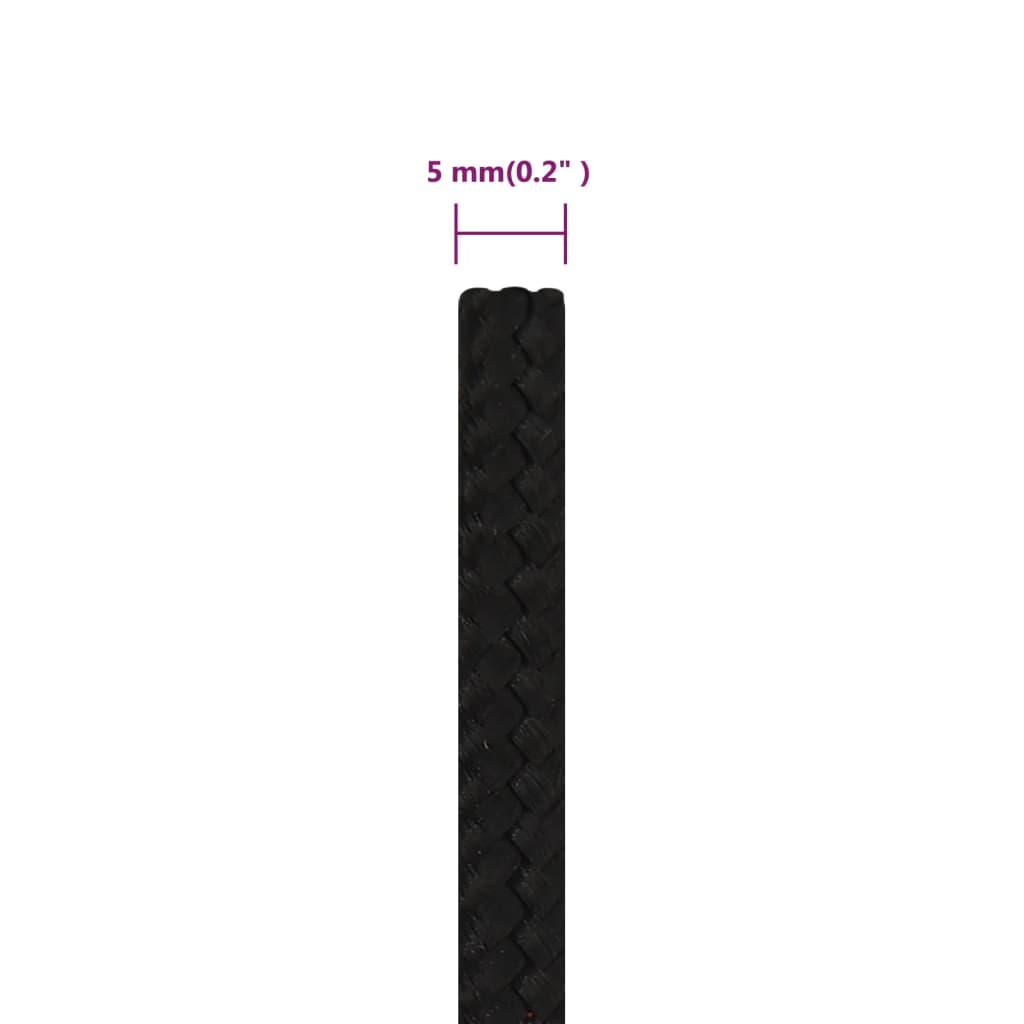 Werktouw 5 mm 25 m polyester zwart is nu te koop bij PeponiXL, paradijselijk wonen!