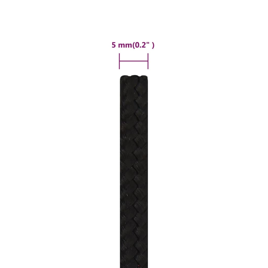 Werktouw 5 mm 100 m polyester zwart is nu te koop bij PeponiXL, paradijselijk wonen!