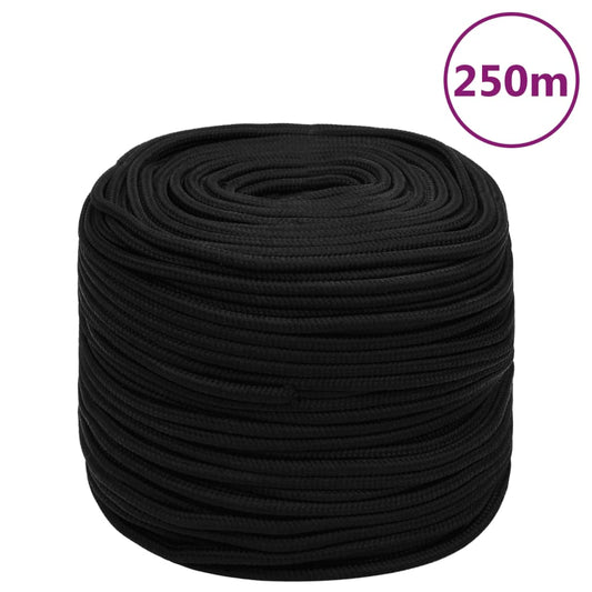 Werktouw 6 mm 250 m polyester zwart is nu te koop bij PeponiXL, paradijselijk wonen!