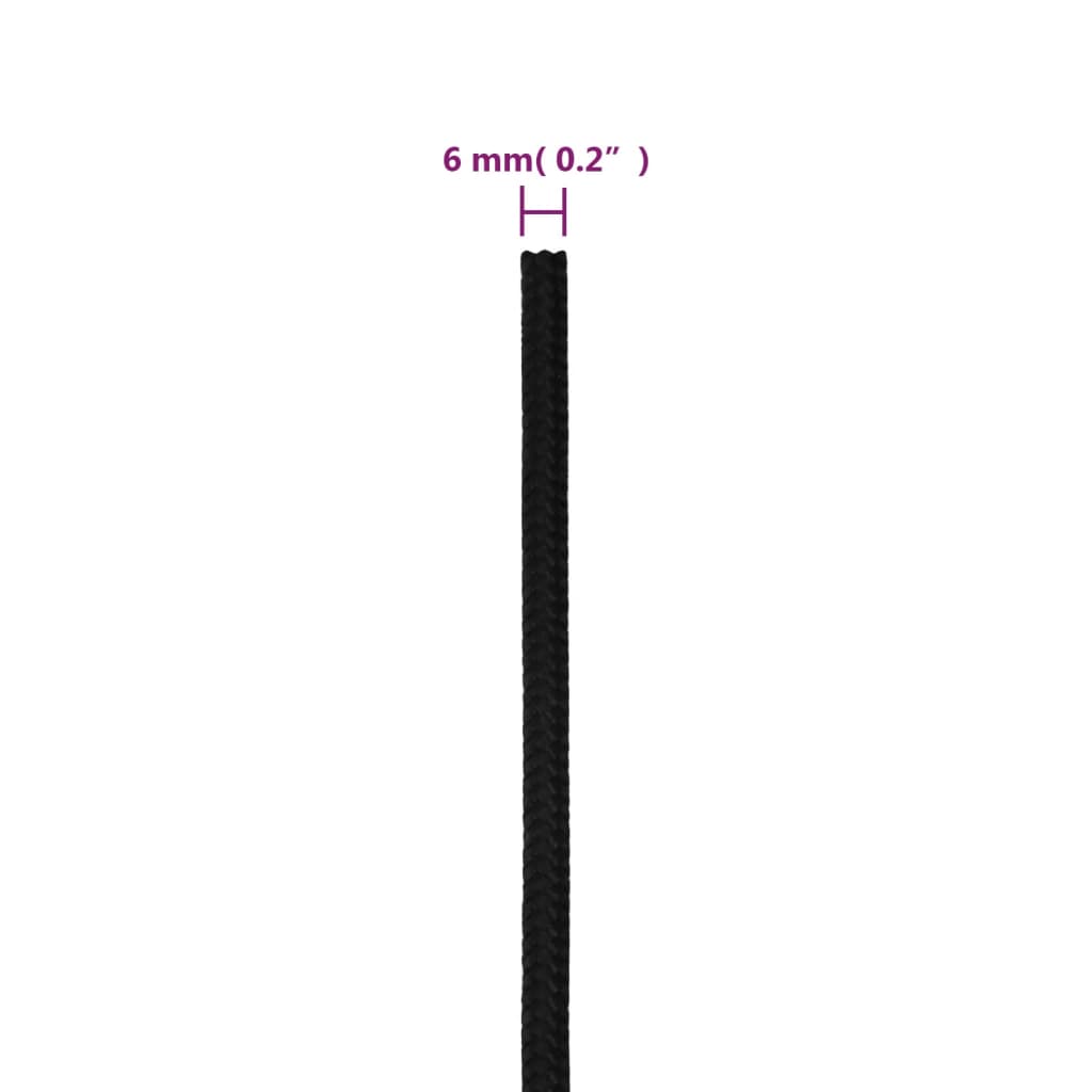 Werktouw 6 mm 250 m polyester zwart is nu te koop bij PeponiXL, paradijselijk wonen!