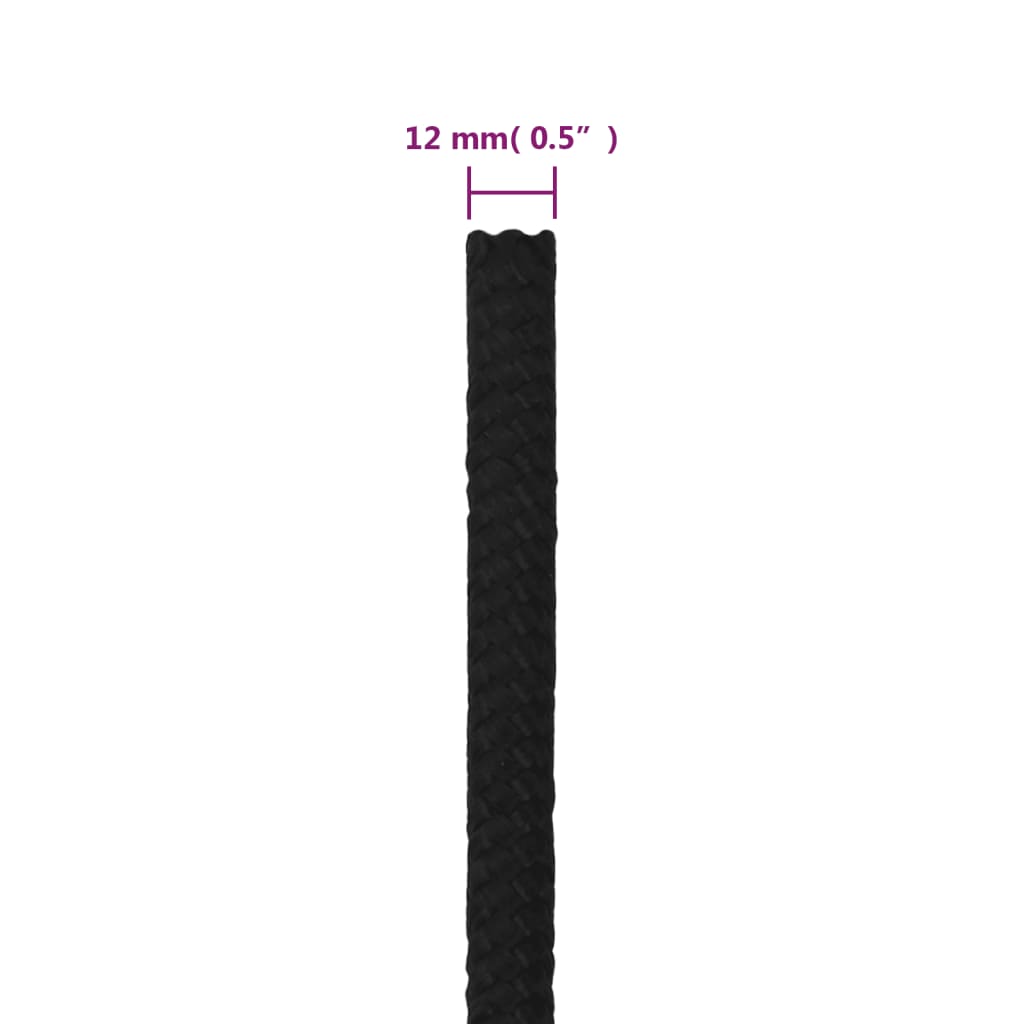 Werktouw 12 mm 250 m polyester zwart is nu te koop bij PeponiXL, paradijselijk wonen!