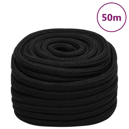 Werktouw 25 mm 50 m polyester zwart is nu te koop bij PeponiXL, paradijselijk wonen!