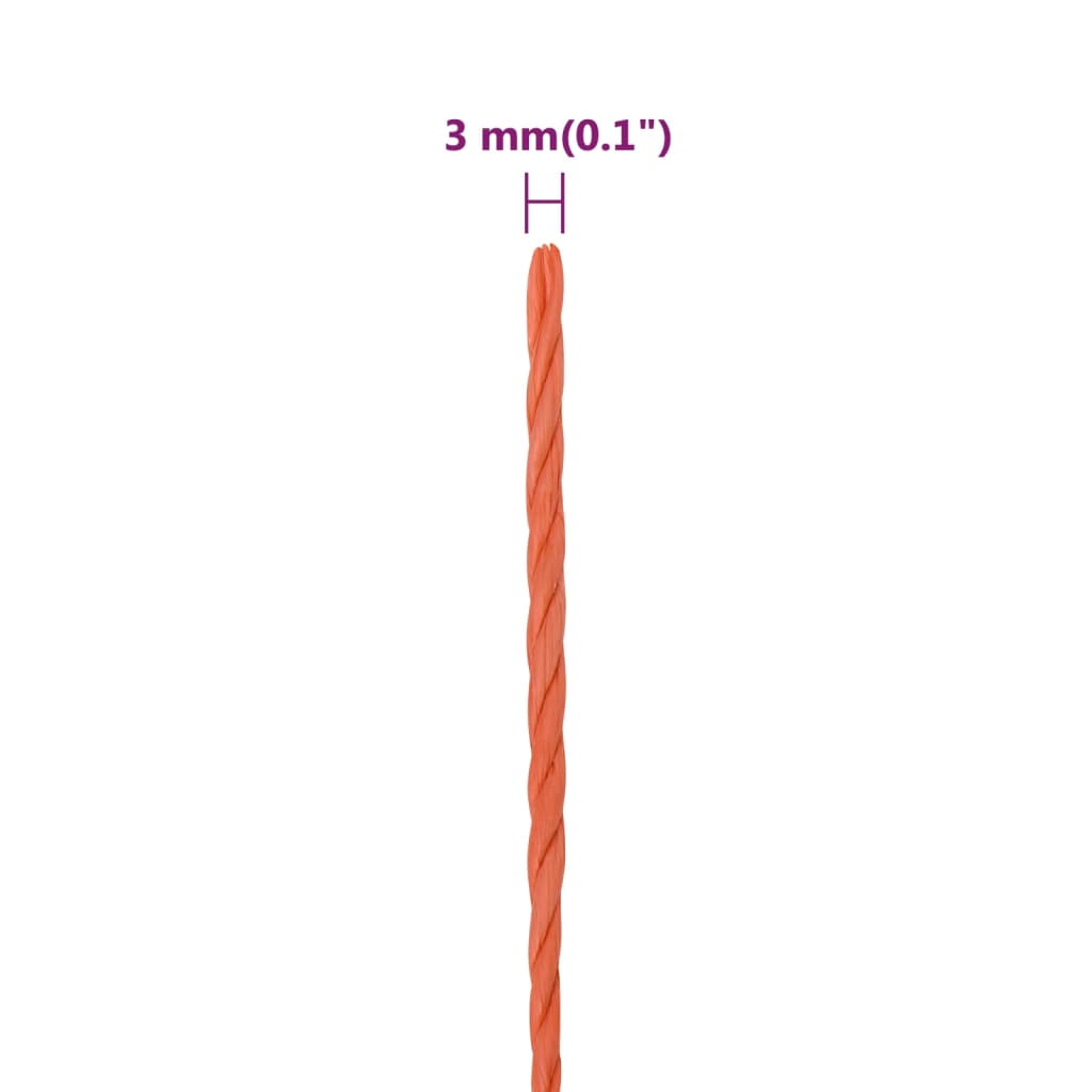 Werktouw 3 mm 50 m polypropeen oranje is nu te koop bij PeponiXL, paradijselijk wonen!