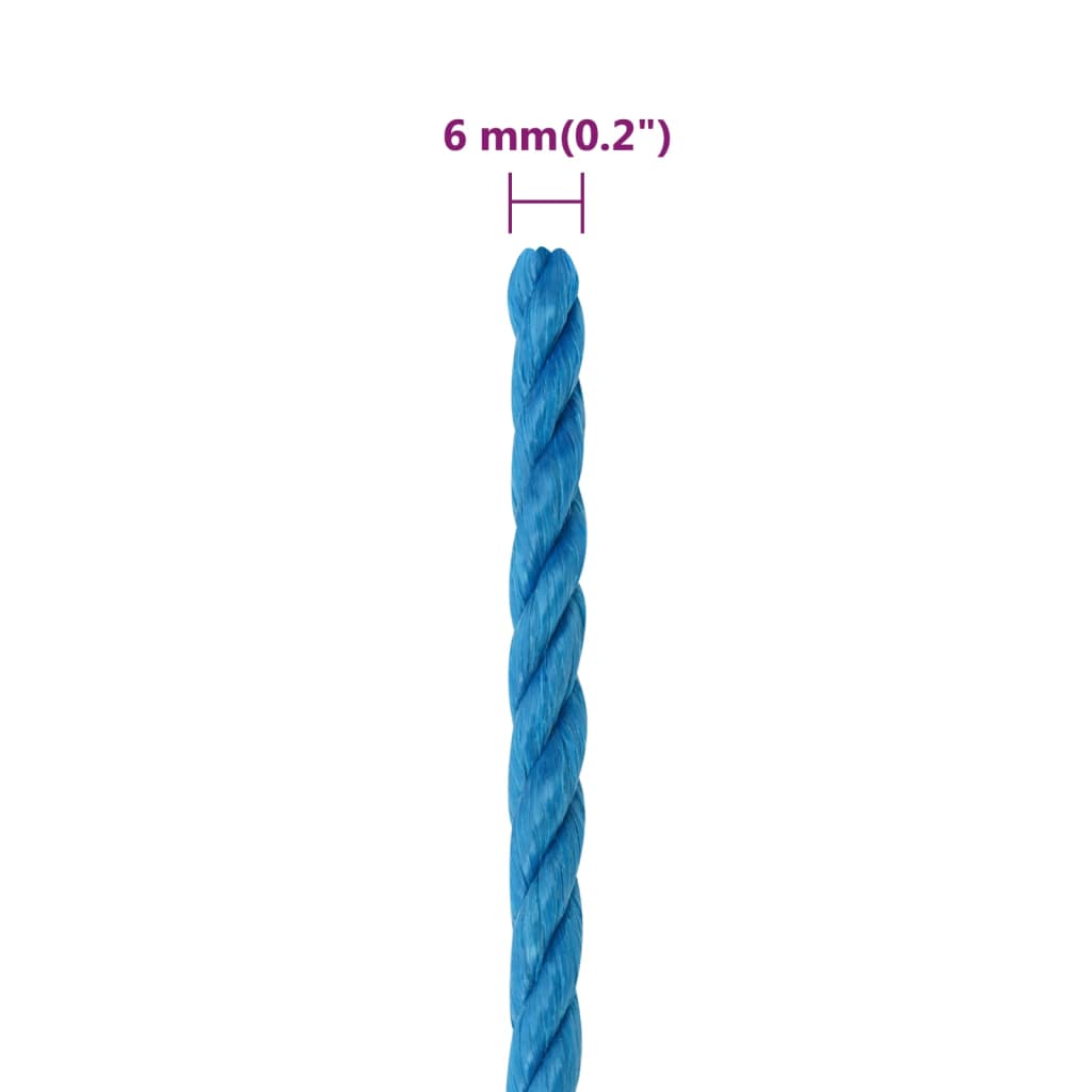 Werktouw 6 mm 50 m polypropeen blauw is nu te koop bij PeponiXL, paradijselijk wonen!