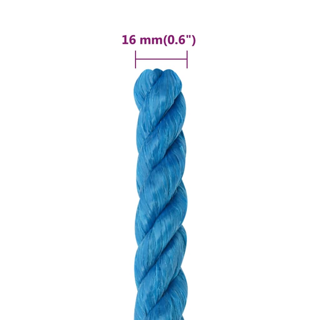 Werktouw 16 mm 50 m polypropeen blauw is nu te koop bij PeponiXL, paradijselijk wonen!