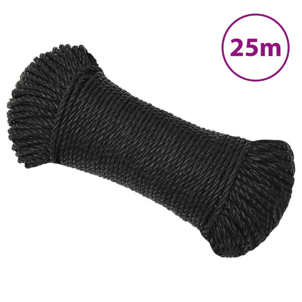 Werktouw 3 mm 25 m polypropeen zwart is nu te koop bij PeponiXL, paradijselijk wonen!