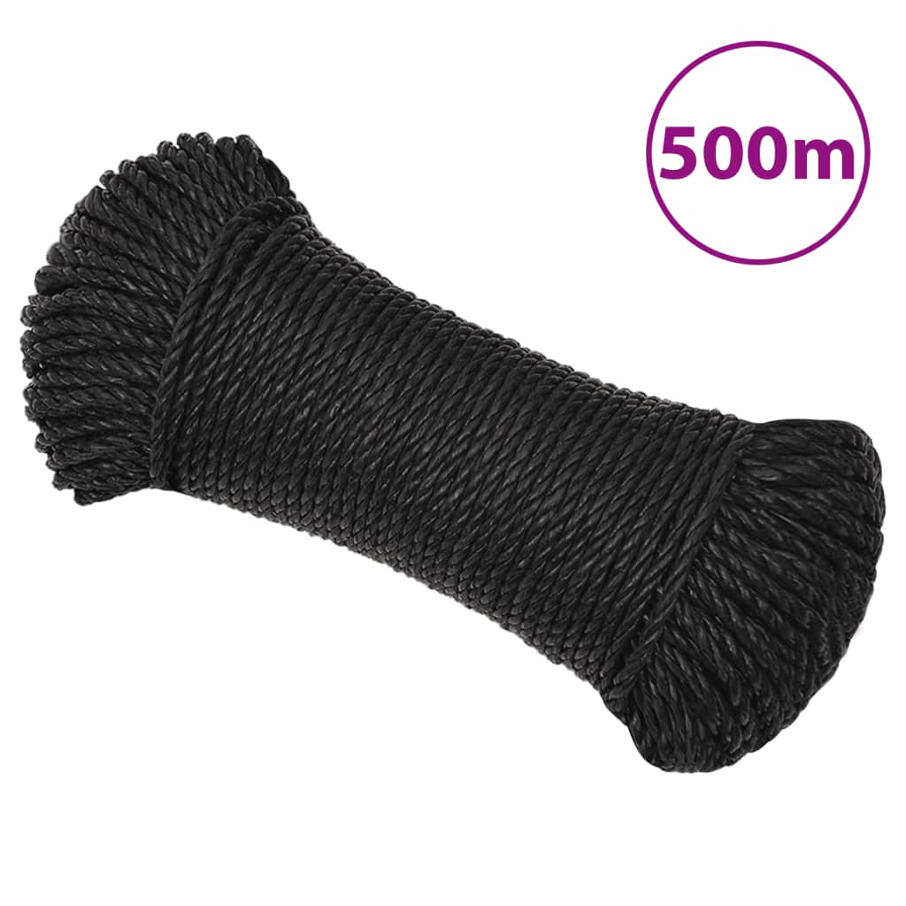 Werktouw 6 mm 500 m polypropeen zwart is nu te koop bij PeponiXL, paradijselijk wonen!