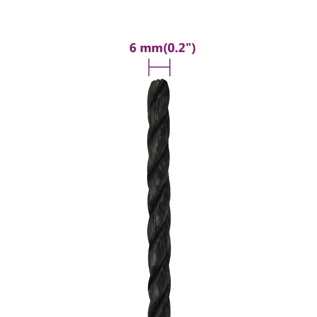Werktouw 6 mm 500 m polypropeen zwart is nu te koop bij PeponiXL, paradijselijk wonen!