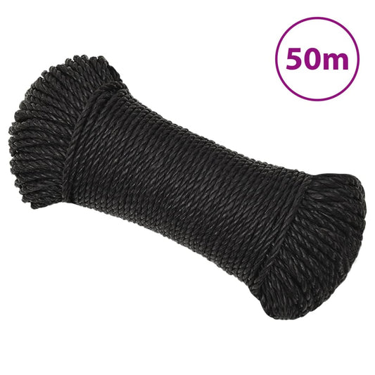 Werktouw 8 mm 50 m polypropeen zwart is nu te koop bij PeponiXL, paradijselijk wonen!