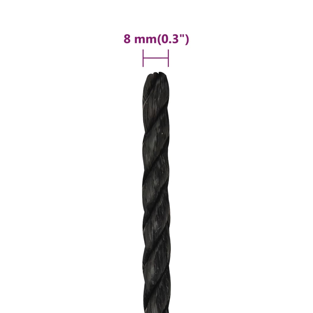 Werktouw 8 mm 50 m polypropeen zwart is nu te koop bij PeponiXL, paradijselijk wonen!