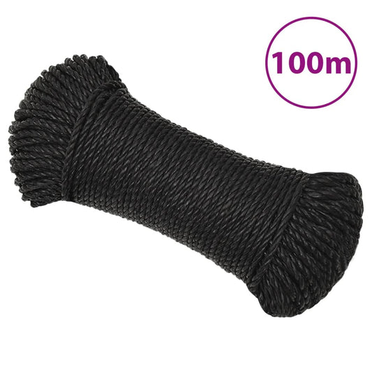 Werktouw 8 mm 100 m polypropeen zwart is nu te koop bij PeponiXL, paradijselijk wonen!