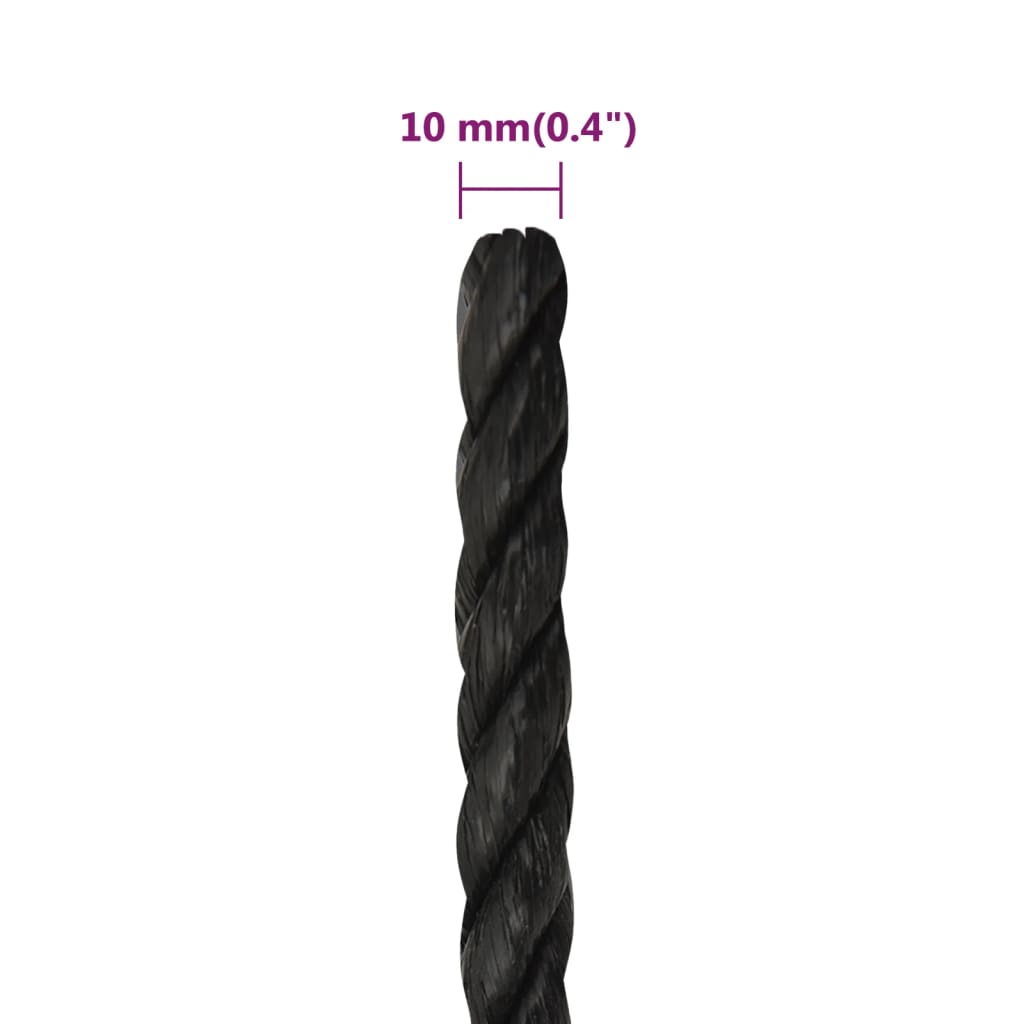 Werktouw 10 mm 500 m polypropeen zwart is nu te koop bij PeponiXL, paradijselijk wonen!