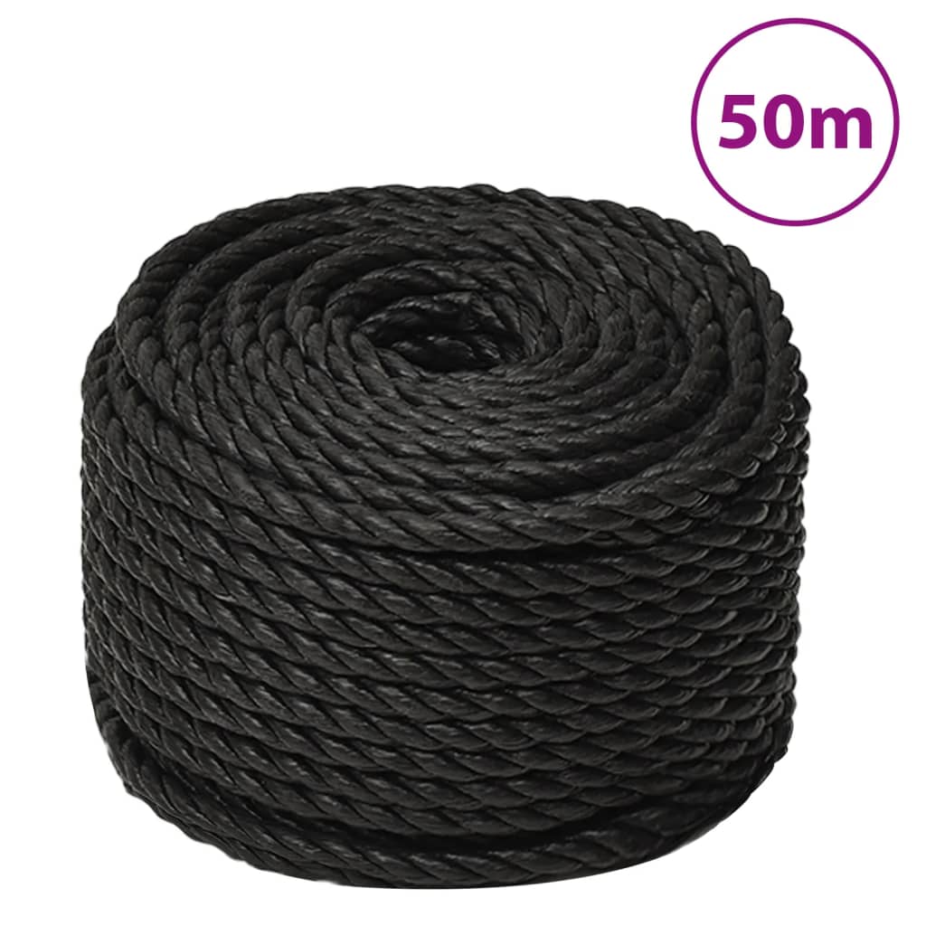 Werktouw 14 mm 50 m polypropeen zwart is nu te koop bij PeponiXL, paradijselijk wonen!