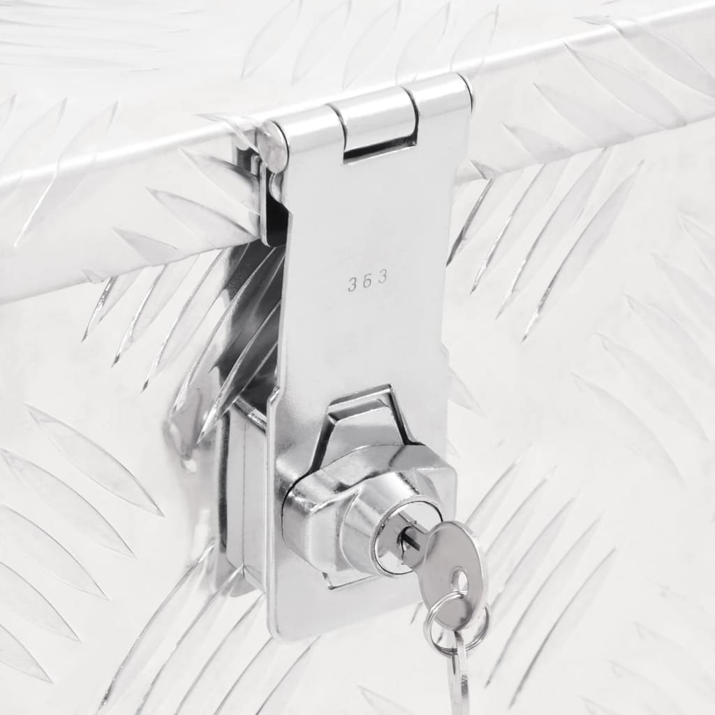 Opbergbox 50x15x20,5 cm aluminium zilverkleurig is nu te koop bij PeponiXL, paradijselijk wonen!