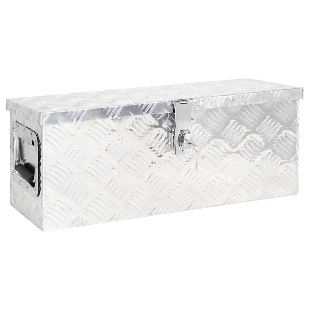 Opbergbox 60x23,5x23 cm aluminium zilverkleurig is nu te koop bij PeponiXL, paradijselijk wonen!