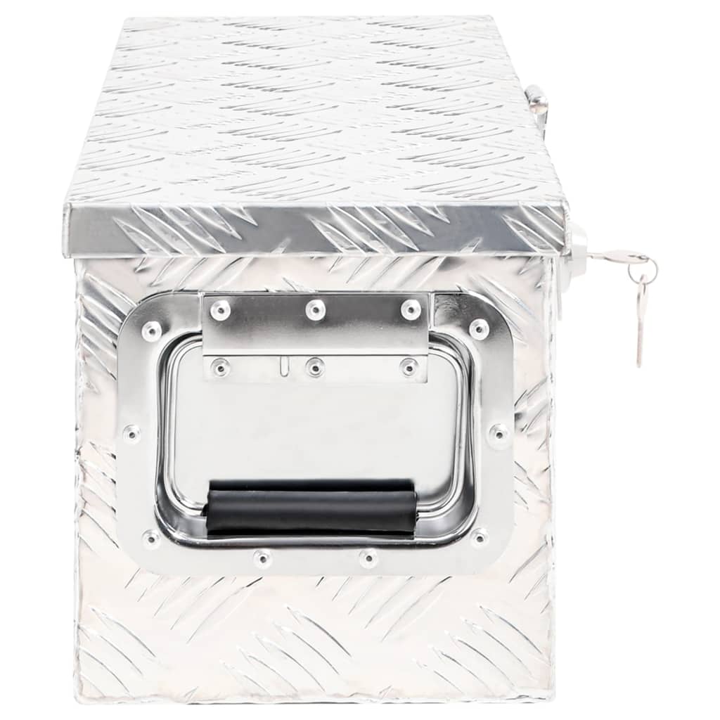 Opbergbox 60x23,5x23 cm aluminium zilverkleurig is nu te koop bij PeponiXL, paradijselijk wonen!