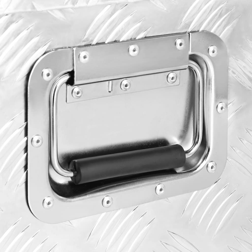 Opbergbox 60x23,5x23 cm aluminium zilverkleurig is nu te koop bij PeponiXL, paradijselijk wonen!