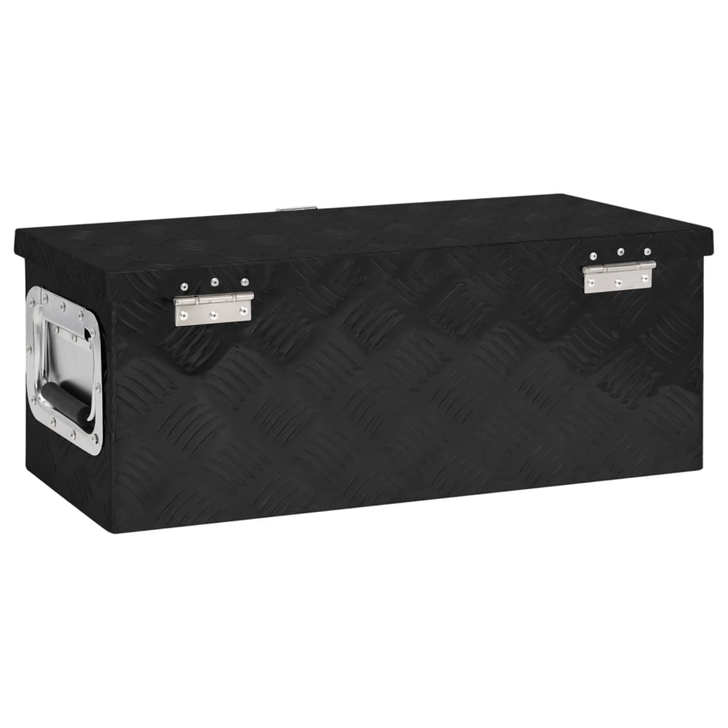 Opbergbox 60x23,5x23 cm aluminium zwart is nu te koop bij PeponiXL, paradijselijk wonen!