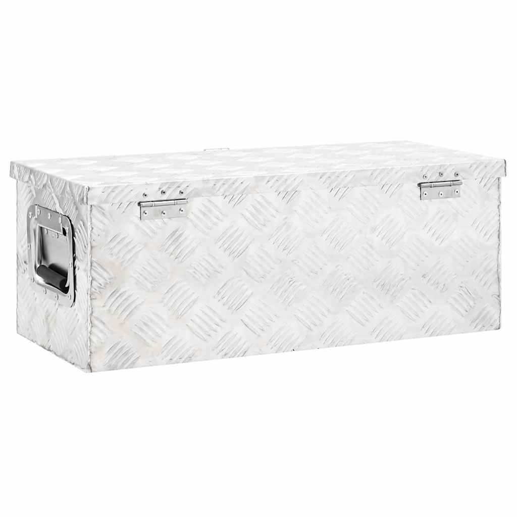 Opbergbox 70x31x27 cm aluminium zilverkleurig is nu te koop bij PeponiXL, paradijselijk wonen!