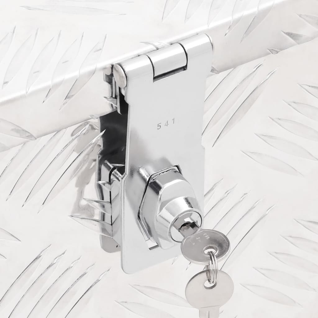 Opbergbox 70x31x27 cm aluminium zilverkleurig is nu te koop bij PeponiXL, paradijselijk wonen!