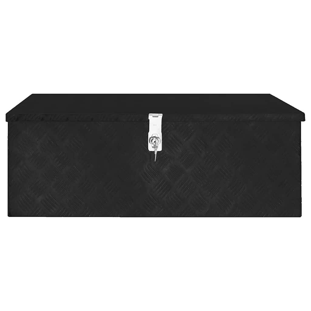 Opbergbox 90x47x33,5 cm aluminium zwart is nu te koop bij PeponiXL, paradijselijk wonen!