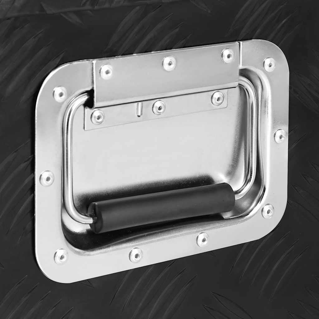 Opbergbox 90x47x33,5 cm aluminium zwart is nu te koop bij PeponiXL, paradijselijk wonen!