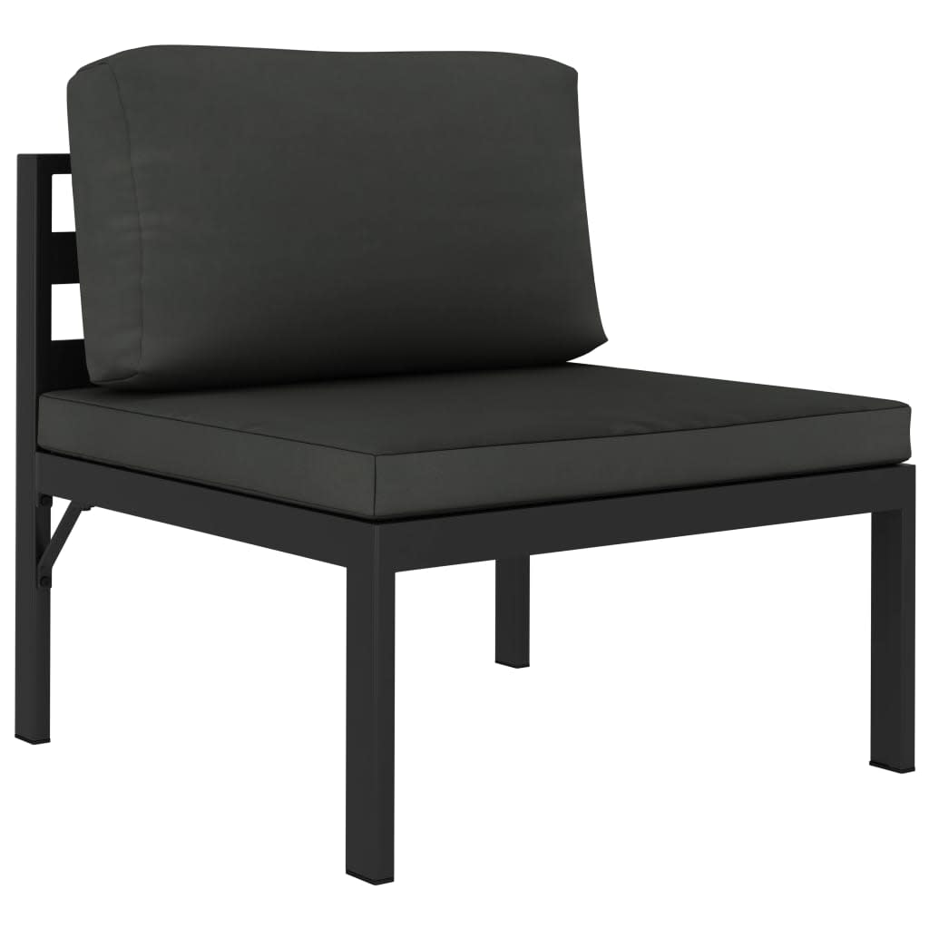 7-delige Loungeset met kussens aluminium antracietkleurig is nu te koop bij PeponiXL, paradijselijk wonen!