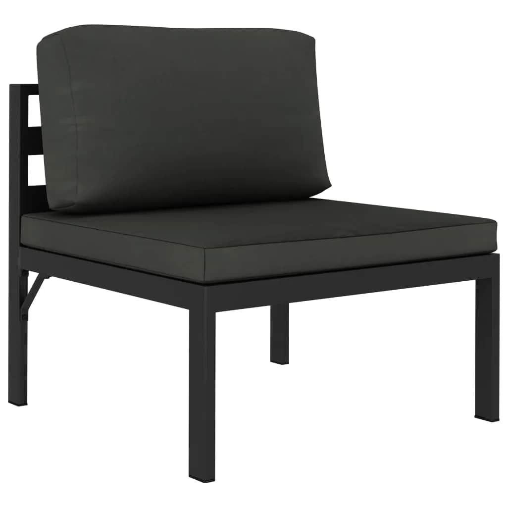 8-delige Loungeset met kussens aluminium antracietkleurig is nu te koop bij PeponiXL, paradijselijk wonen!