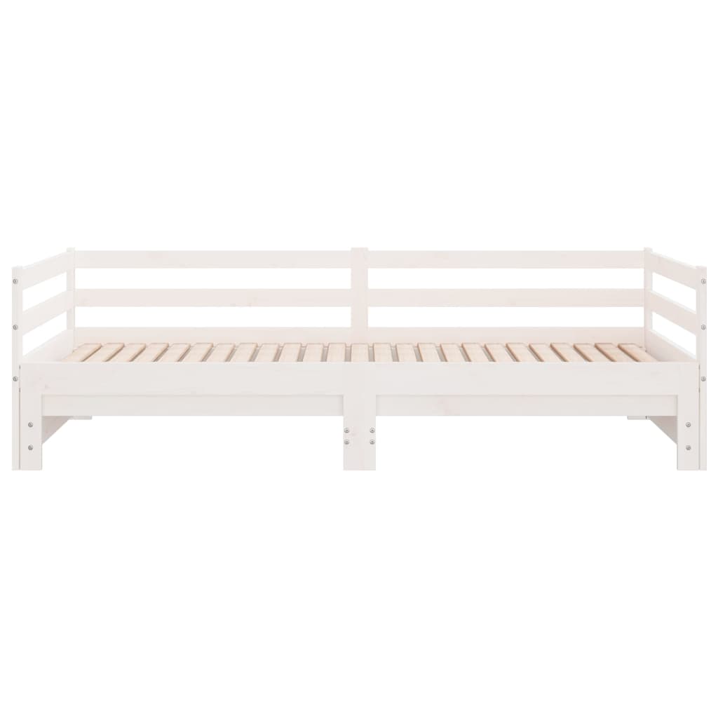 Uitschuifbare slaapbank zonder matras 90x190 cm wit is nu te koop bij PeponiXL, paradijselijk wonen!